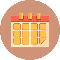 Calendar Flat Multi Color Icon vector
