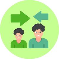 Mediator Flat Multi Color Icon vector