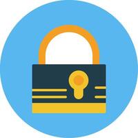 Padlock Flat Multi Color Icon vector