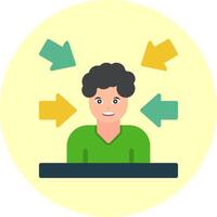 Notoriety Flat Multi Color Icon vector