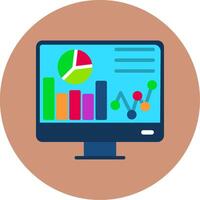Web Analytics Flat Multi Color Icon vector