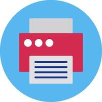 Fax Flat Multi Color Icon vector
