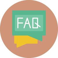 FAQ Flat Multi Color Icon vector