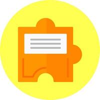 Puzzle Flat Multi Color Icon vector