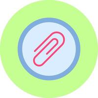 Paper Clip Flat Multi Color Icon vector