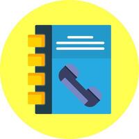 Phonebook Flat Multi Color Icon vector