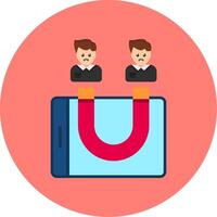 User Engagement Flat Multi Color Icon vector
