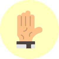 Raise Hand Flat Multi Color Icon vector