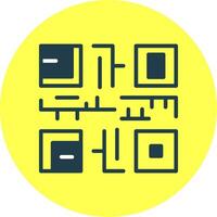 QR Code Flat Multi Color Icon vector