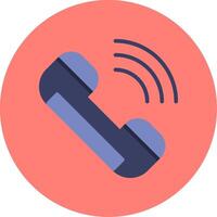 Call Flat Multi Color Icon vector