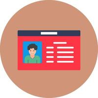 Id Card Flat Multi Color Icon vector