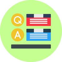 Question and Answer Flat Multi Color Icon vector