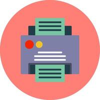 Printer Flat Multi Color Icon vector