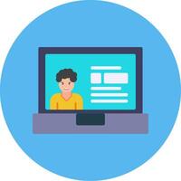 Profile Flat Multi Color Icon vector