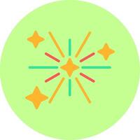 Fireworks Flat Multi Color Icon vector