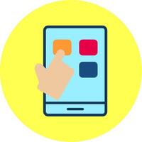 Interaction Design Flat Multi Color Icon vector