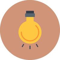 Light Bulb Flat Multi Color Icon vector
