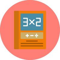 Maths Flat Multi Color Icon vector
