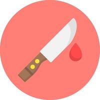 Knife Blood Flat Multi Color Icon vector