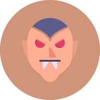 Dracula Flat Multi Color Icon vector