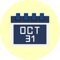 October 31st Flat Multi Color Icon vector