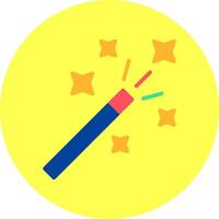Magic Wand Flat Multi Color Icon vector