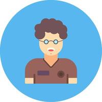 Student Flat Multi Color Icon vector