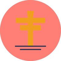 Cross Flat Multi Color Icon vector