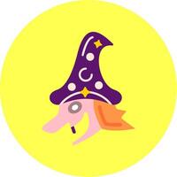 Witch Flat Multi Color Icon vector