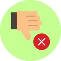 Dislike Flat Multi Color Icon vector
