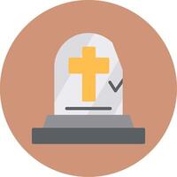 Tombstone Flat Multi Color Icon vector
