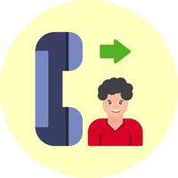 Contact Flat Multi Color Icon vector