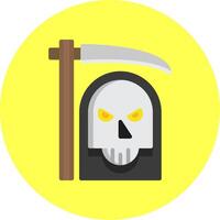 Grim Reaper Flat Multi Color Icon vector