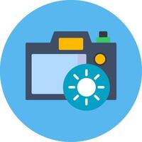 Camera Brightness Flat Multi Color Icon vector