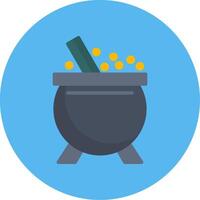 Cauldron Flat Multi Color Icon vector