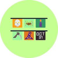 Garlands Flat Multi Color Icon vector