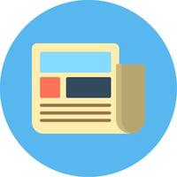 Newspaper Flat Multi Color Icon vector