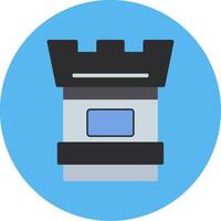 Camera Lens Flat Multi Color Icon vector