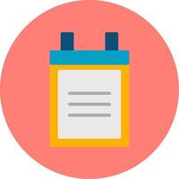 Camera Battery Flat Multi Color Icon vector