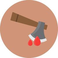 Axe Blood Flat Multi Color Icon vector