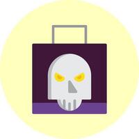 Halloween Bag Flat Multi Color Icon vector