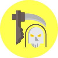 Death Flat Multi Color Icon vector