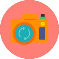 Front Camera Flat Multi Color Icon vector