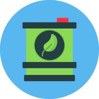 Biofuel Barrell Flat Multi Color Icon vector