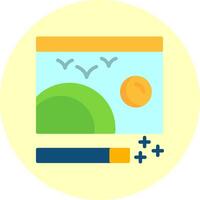 Photo Editing Flat Multi Color Icon vector
