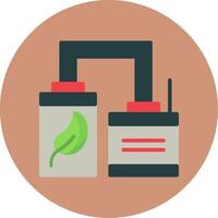 Biogas Flat Multi Color Icon vector