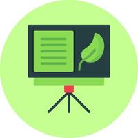 Eco Presentation Flat Multi Color Icon vector
