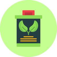 Eco Trash Bin Flat Multi Color Icon vector