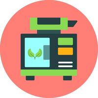 Eco Generator Flat Multi Color Icon vector