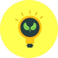 Energy Saving Flat Multi Color Icon vector
